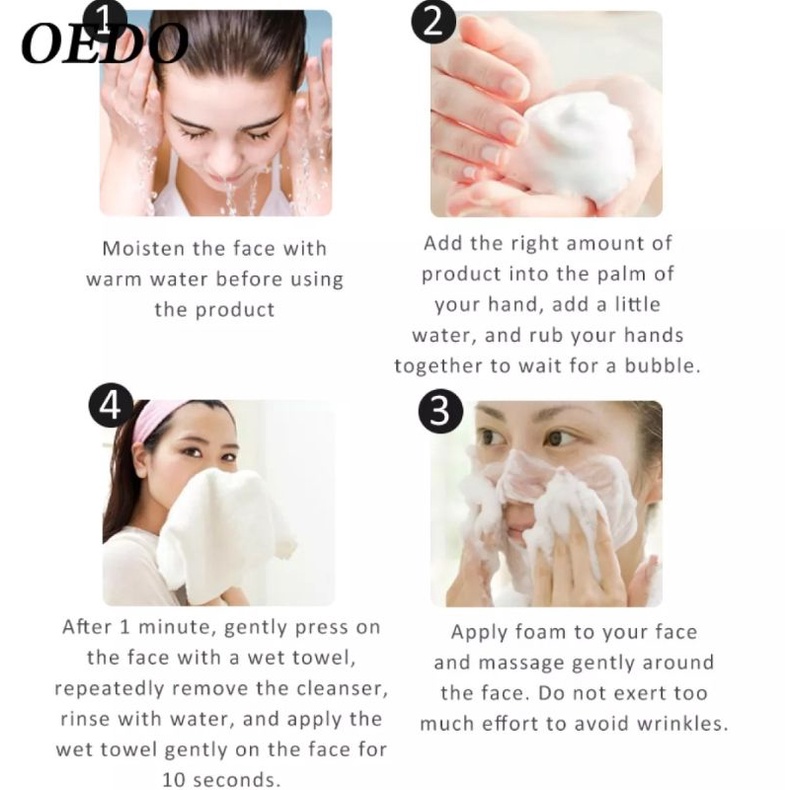 OEDO AMINO ACID BUBBLE MOISTURIZING FACIAL FOAM CLEANSER FACE WASHING PRODUCT FACE SKIN CARE ANTI AGING