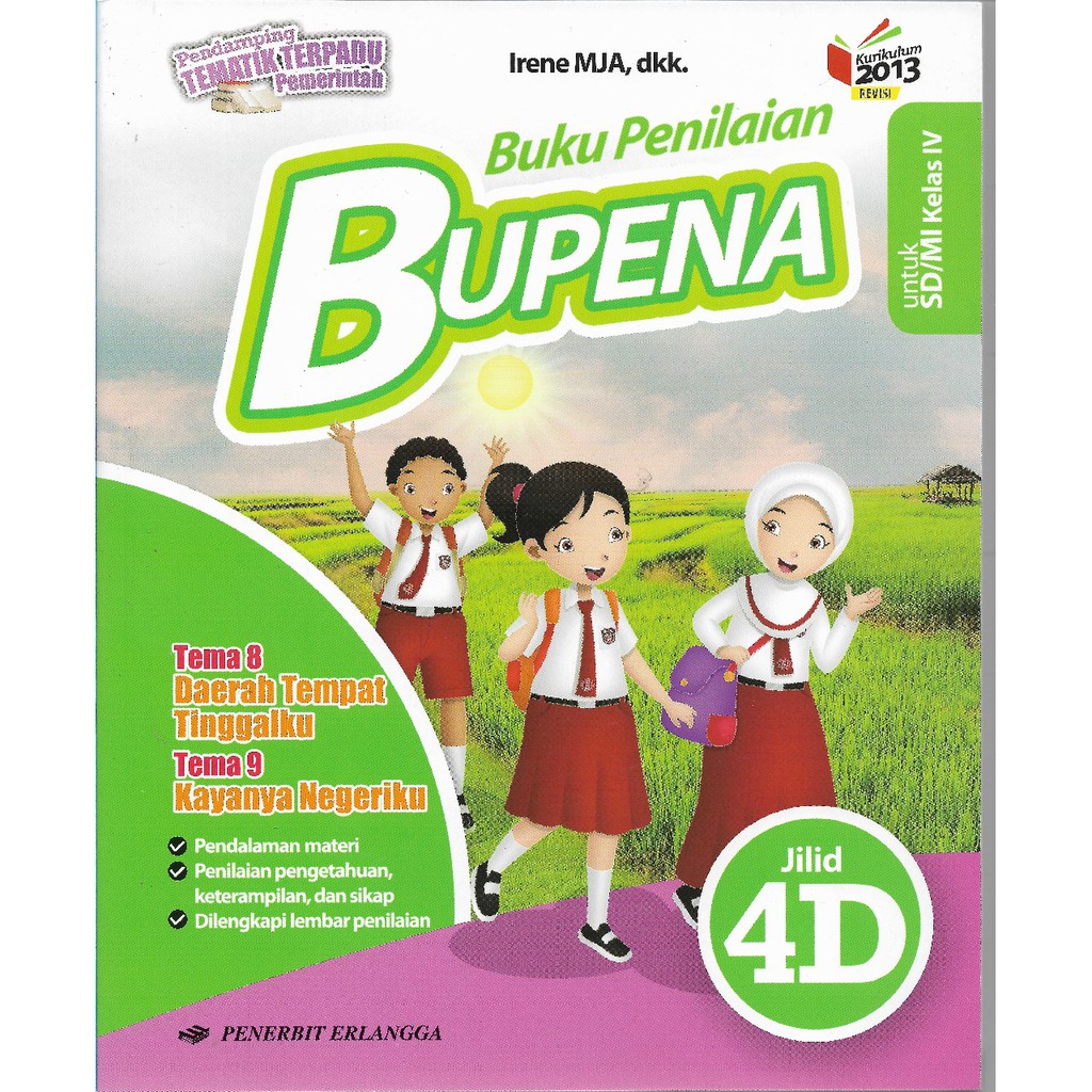 Bupena Jilid 4 A B C D Untuk Kelas 4 Sd Mi Kurikulum 2013 Rev 2018 Shopee Indonesia