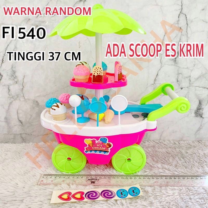 FI 540 - Mainan Ice Cream Stroller Besar FI540 Gerobak Jualan Es Krim dan Permen