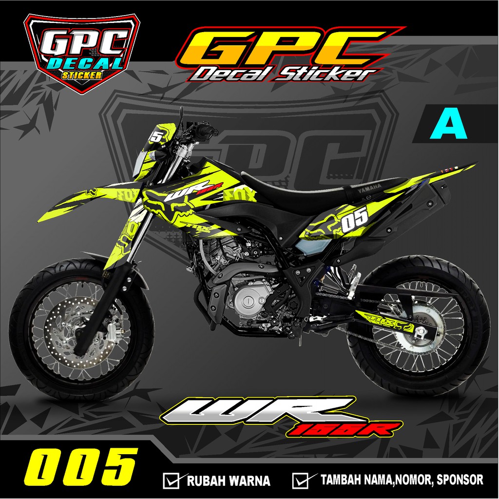 Decal Sticker Yamaha WR 155 005 Full body Fox-Dekal Stiker WR 155