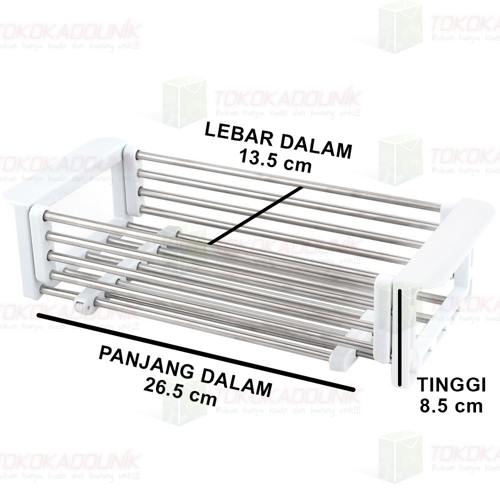 Rak Sink Stainless Steel Tirisan Dapur Multifungsi Rak Piring Stainless Steel