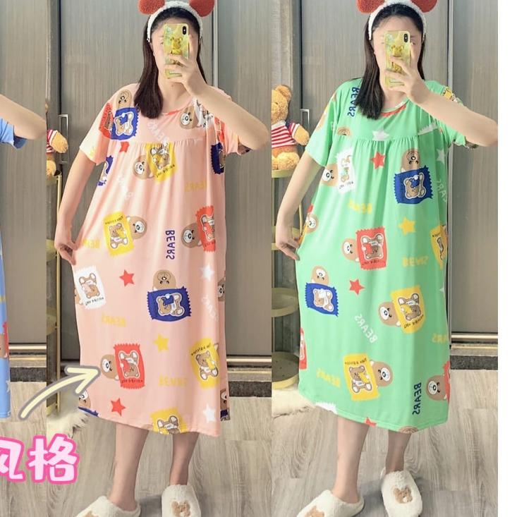 ✤ BAJU TIDUR DASTER DRESS JUMBO LD 130 OVERSIZED IMPORT ➣