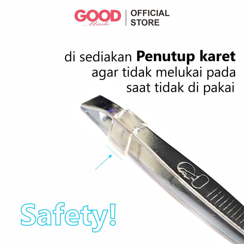 GOOD MADE - Pinset Cabut Alis Bulu Stainless Steel Silver COD