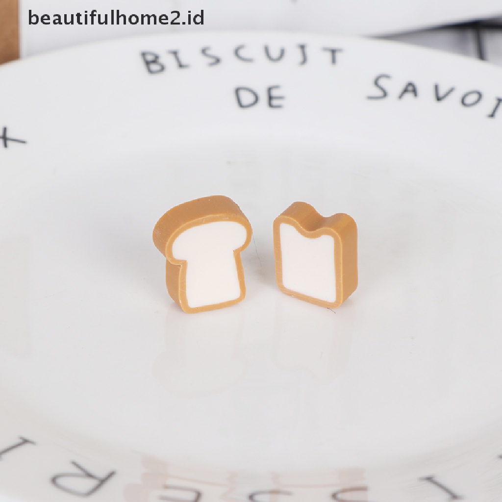 (Beautifulhome2.Id) 4pcs / Set Mainan Miniatur Roti Panggang Skala 1: 12 Untuk Aksesoris Dapur Rumah Boneka