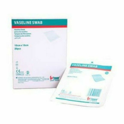 Vaseline Swab 10cm x 10cm isi 10 pcs / kasa steril penutup luka