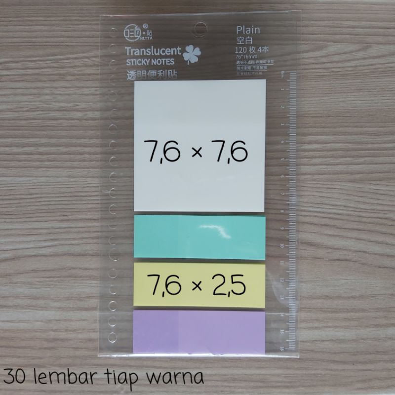 (READY STOCK) Sticky Note Transparan-Set Isi 4