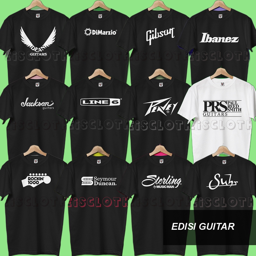 Kaos PRS guitar | PEAVEY / IBANEZ kaos custom pria wanita