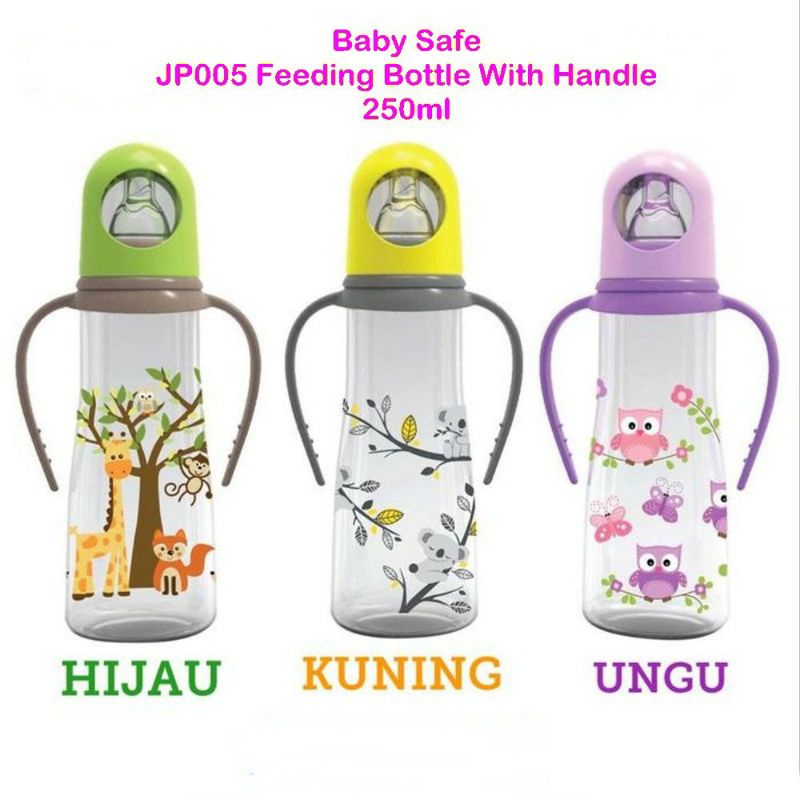 Babysafe feeding bottle with Handle 250ml jp005