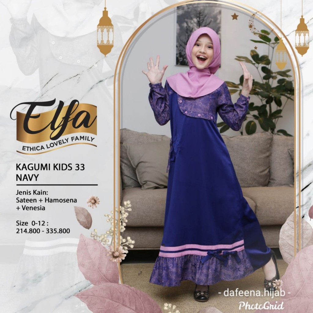 GAMIS KAGUMI KIDS 33 NAVY / GAMIS ANAK KAGUMI SALE