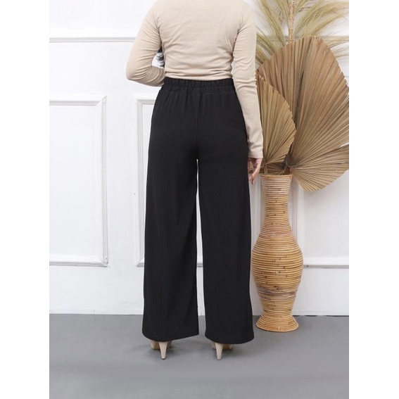 Kulot Rajut Plisket / Kulot High Waist / Pleated Knit Cullotes