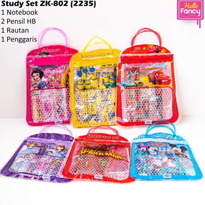 

Paket Alat Tulis Study Set Karakter Perlengkapan Sekolah ZK-802 Murah