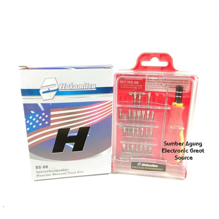 Hakamitsu NS08 Obeng Set Multi HP Kotak Pocket Precision Screwdriver S