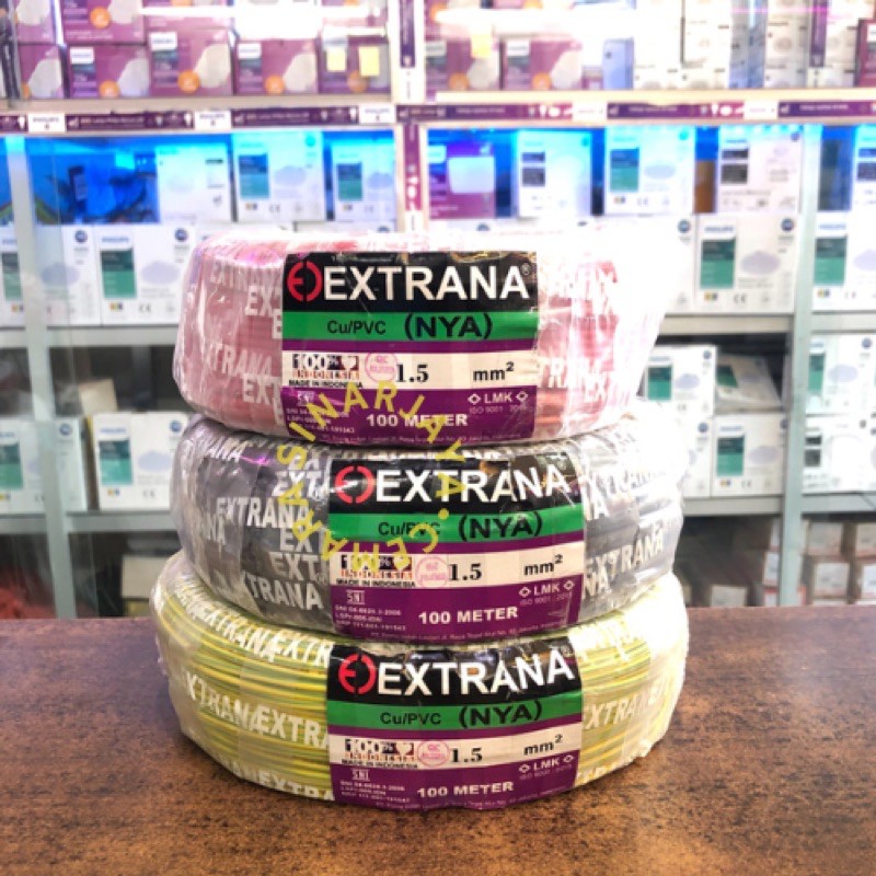 Kabel Listrik Tunggal NYA 1.5mm EXTRANA 100 Meter