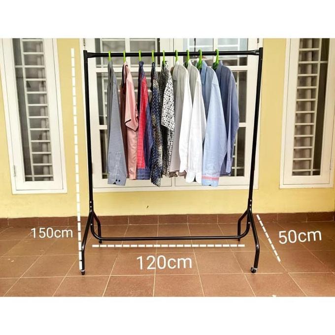 Gawang / Gantungan Berdiri Baju / Display Tiang Etalase Pakaian (Besi)