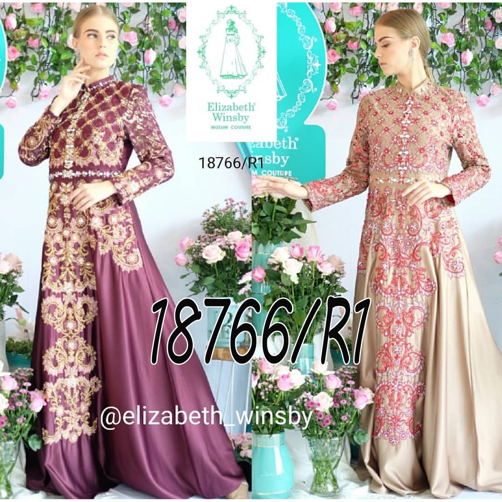  BAJU  MUSLIM ELIZABETH  WINSBY FASHION MUSLIM GAMIS PESTA 