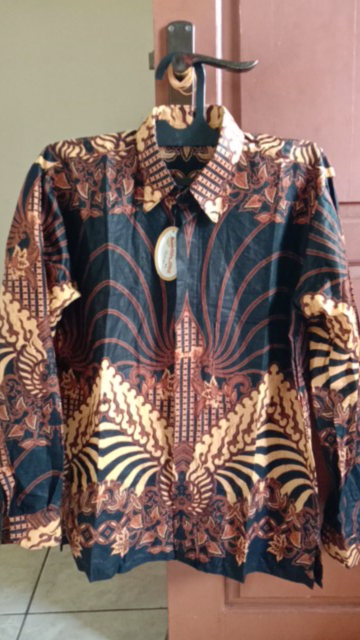 Baju Batik Pria Big Size M L Xl Xxl Atasan Kemeja Batik Lengan Panjang