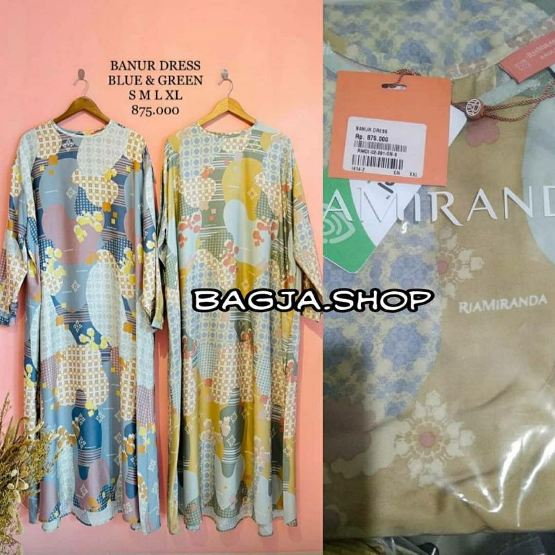 New Banur Dress Green dan Blue Ria Miranda Danastri