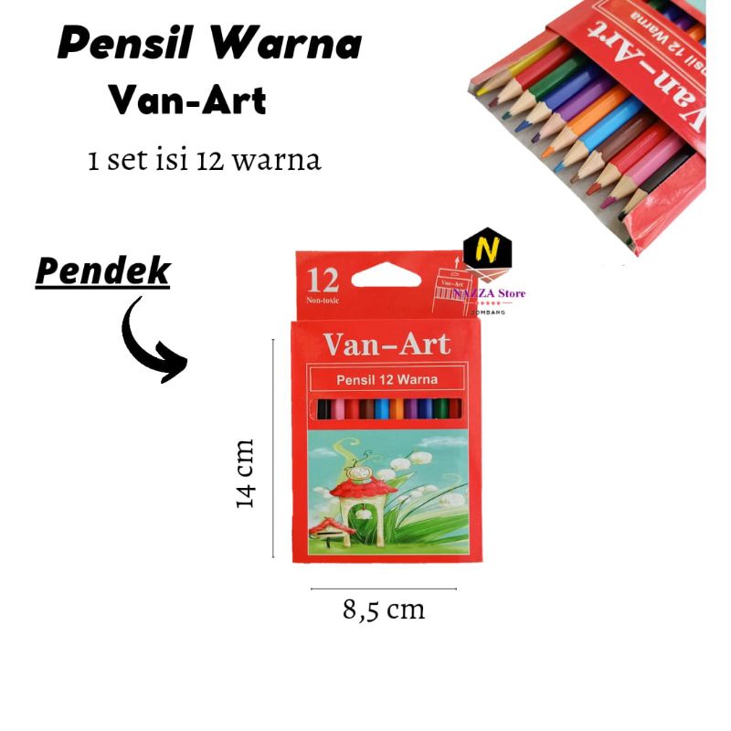 

VAN-ART Pensil Warna Pendek 12 Warna