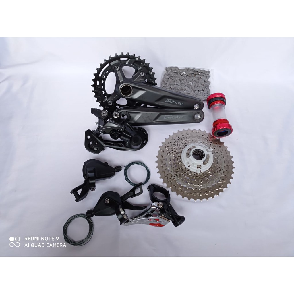 Groupset Shimano DEORE M-4100 2x10speed,Full Shimano DEORE, grupset deore 10speed gropset deore