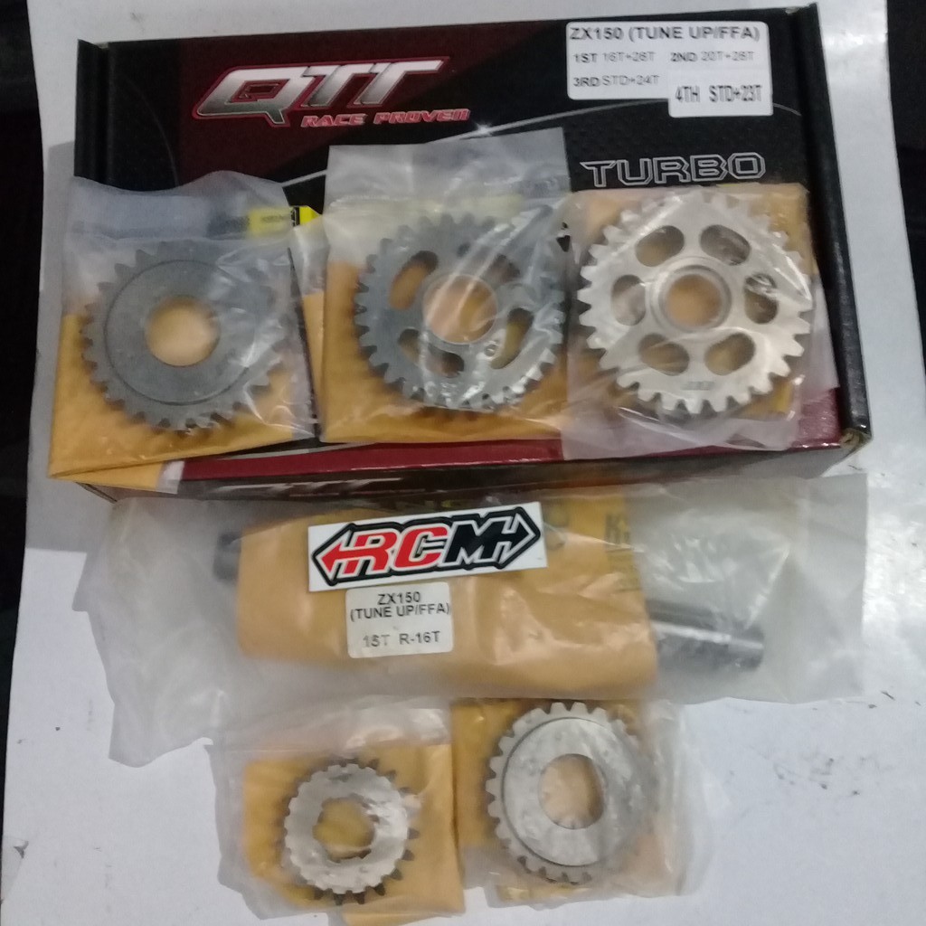 GEAR BOX GER GIR RASIO RATIO NINJA TU TUNE UP FFA 201M 201 M FRAME STANDAR 1ST 16 T 28T ORI QTT ASLI