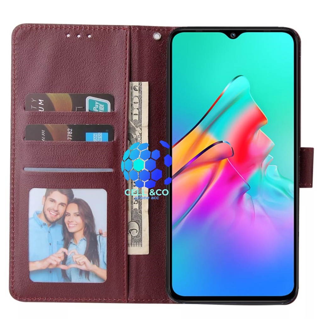 INFINIX SMART 6(RAM 3) CASE FLIP LEATHER WALLET PREMIUM FLIP CASE BUKA TUTUP KESING HP CASING FLIP CASE WALLET INFINIX SMART 6