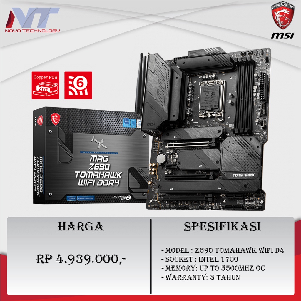MSI MAG Z690 TOMAHAWK WiFi DDR4 LGA1700