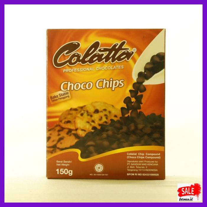 

SAKMACOKLAT- COLATTA CHOCO CHIP COMPOUND 150 GR -MAKANAN-MINUMAN.