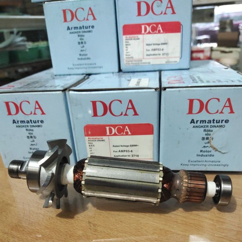 1 Paket Armature Router 3701 DCA ➕ 2 Bearings Depan Belakang | Angker / Rotor Mesin Tangan ✋ Electri
