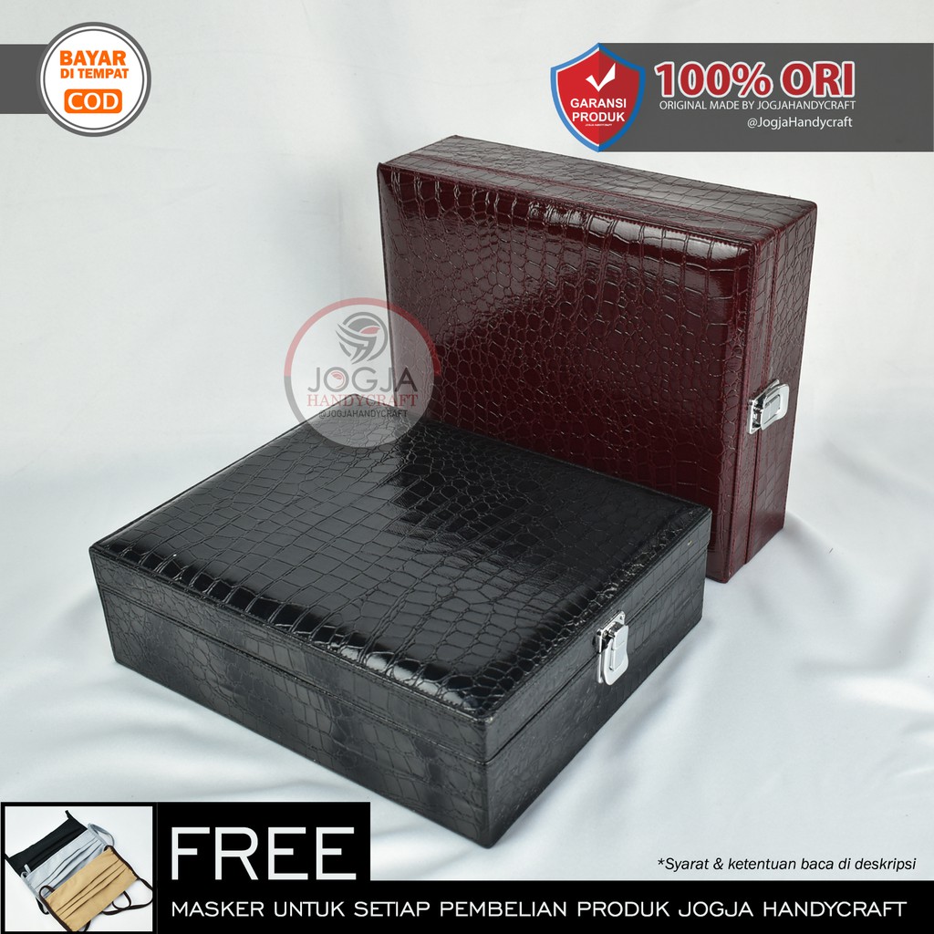 ORIGINAL Premium Jewelry Box Lengkap / Kotak Tempat Perhiasan &amp; Jam Tangan