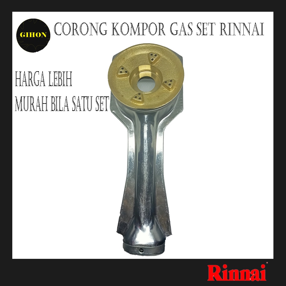 Tungku Rinnai Panjang Set (Kecil Panjang | Besar Panjang ) + RRT