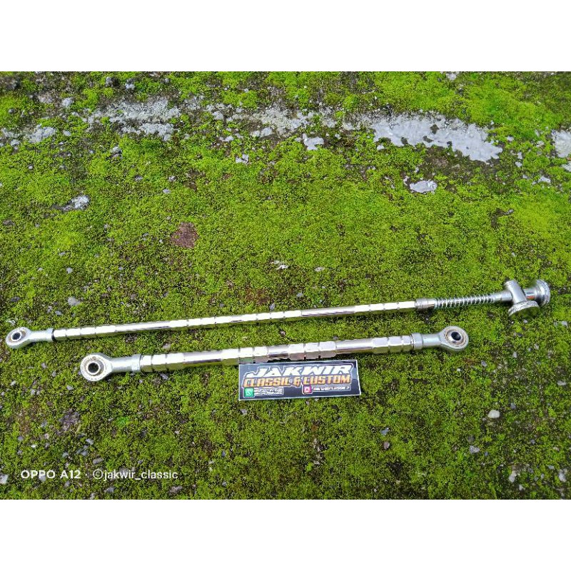 Stik rem set tahanan rem belakang stenlis bubut