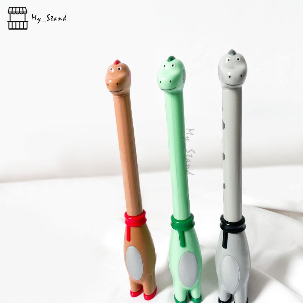

Pulpen Dinosaurus standing dino pena pen hewan purba gel kaarkter lucu imut alat tulis kantor tinta hitam Bolpen bolpoin