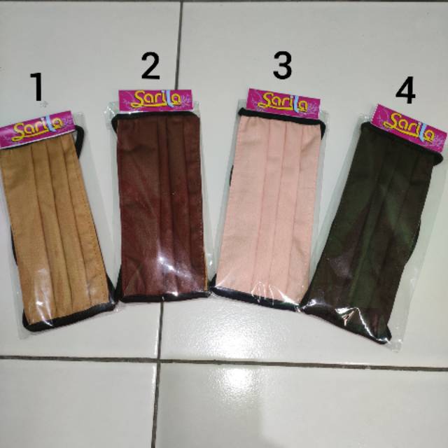 Masker Kain 2 layer Polos. Bisa di isi Tisu (Katun)