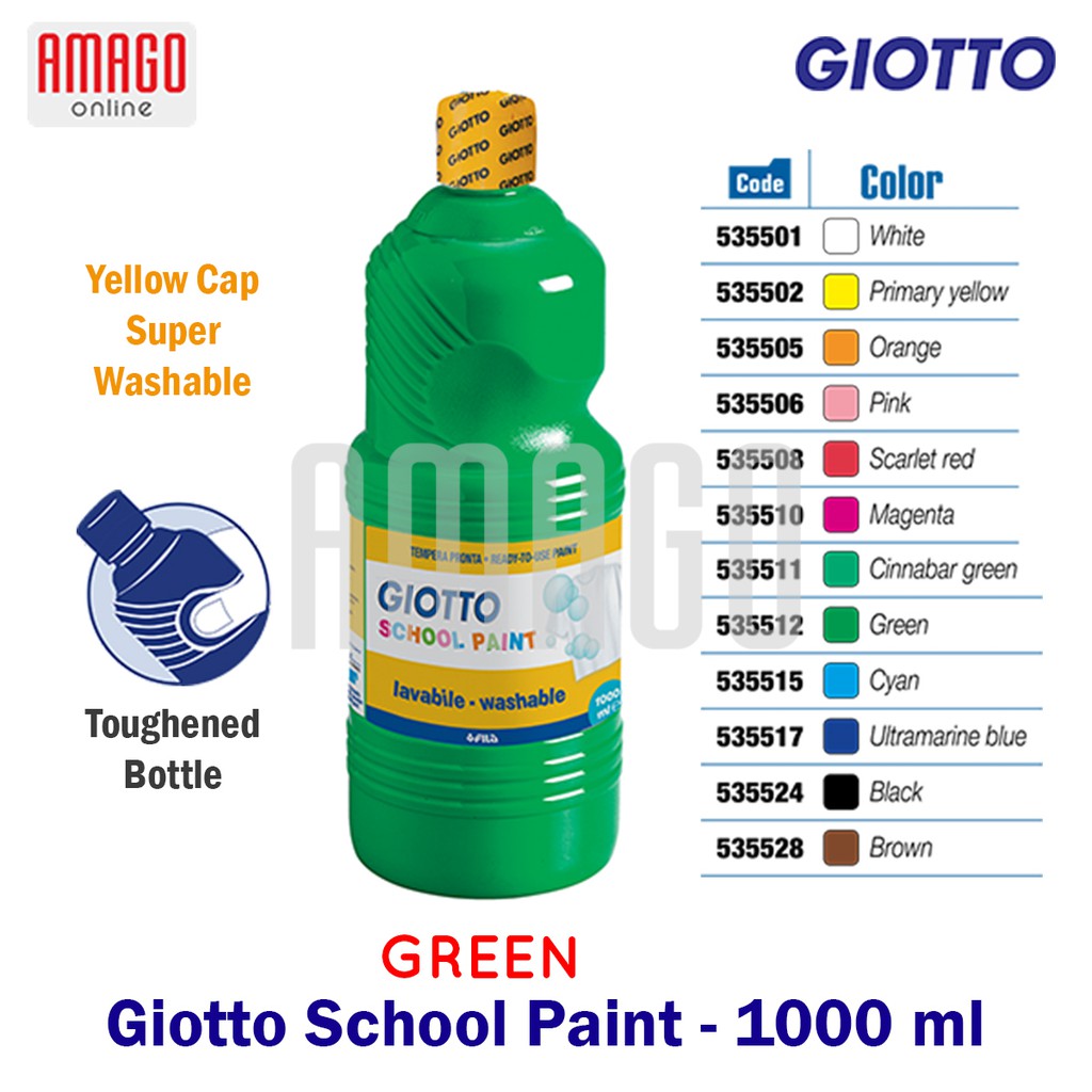 GIOTTO SCHOOL PAINT - GREEN - 1.000 ml - 535512