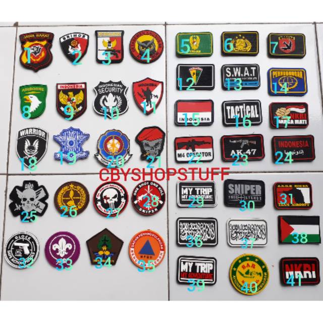 Patch rubber logo karet velcro