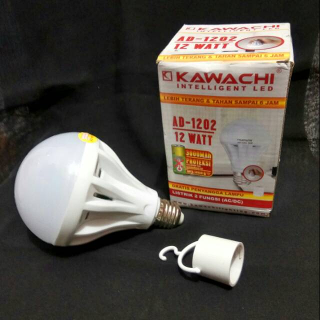 Lampu LED Putih-Bohlam AC DC - Intelligent Lamp 12watt- Kawachi AD1202