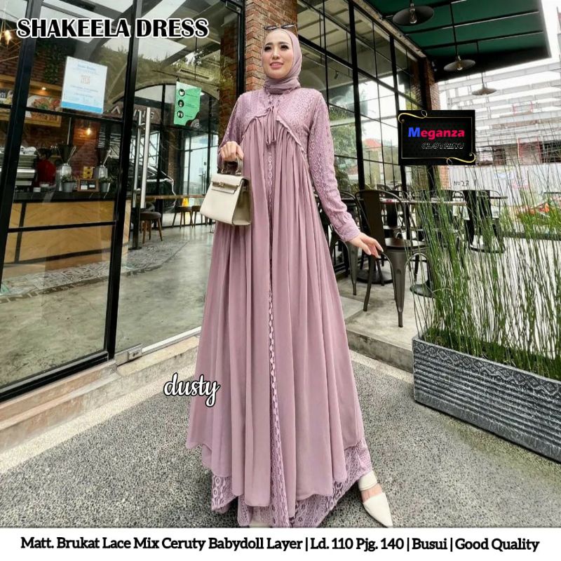 SHAKEELA GAMIS WANITA TERBARU BY MEGANZA