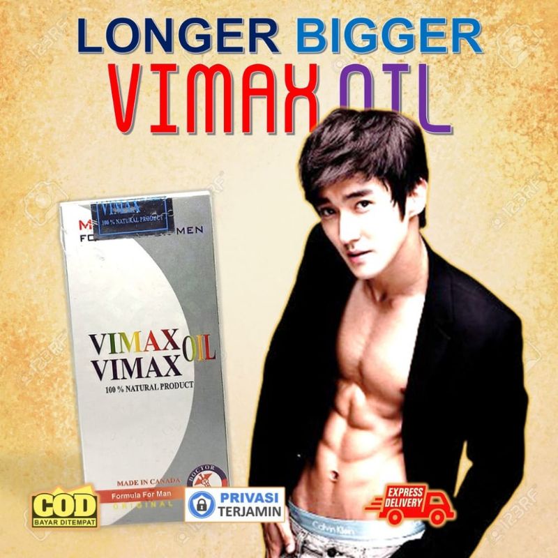 [ PRIVASI AMAN] OBAT PEMBESAR ALAT VITAL VIMAX OIL 100% ORIGINAL IMPOR CANADA PEMANJANG PENGENCANG M