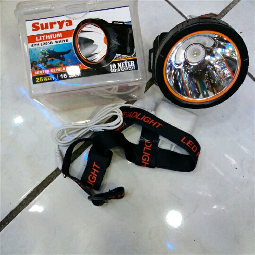 Senter Kepala Surya SYH L 255 R 25 Watt Cahaya Putih