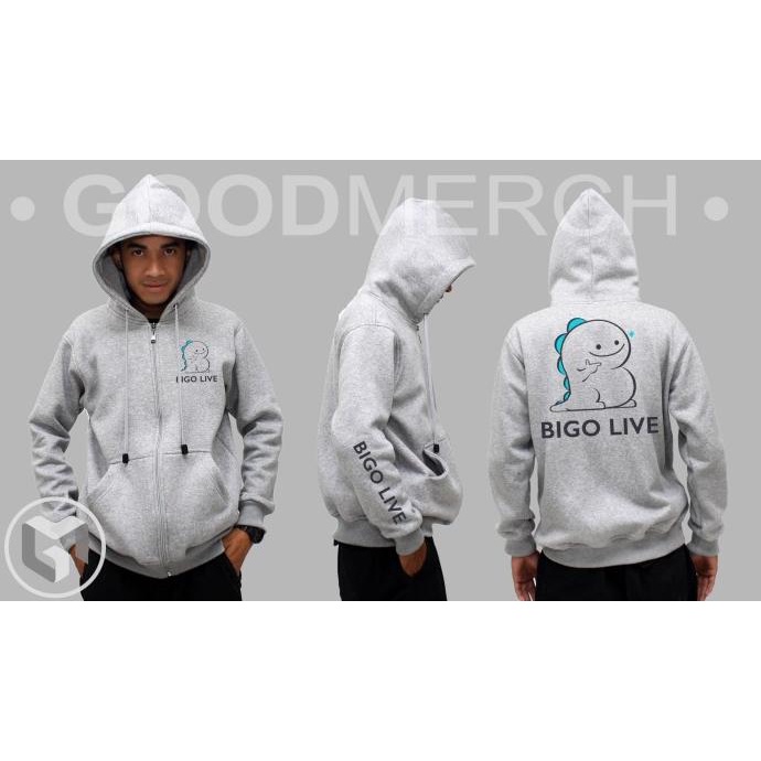 Jaket Hoodie Sweater Bigo Live Sweatshirt Zipper