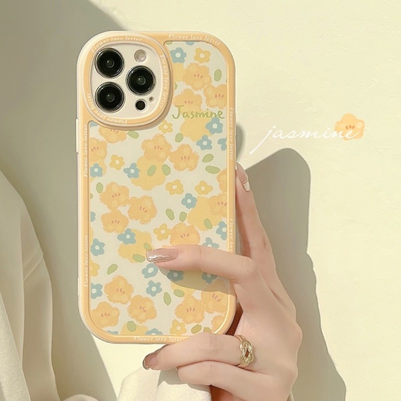 Casing Silikon TPU iPhone 11 7Plus 8Plus Xr XS Max 13 12 Pro Max 12 11 X / 8 Motif Bunga Kecil