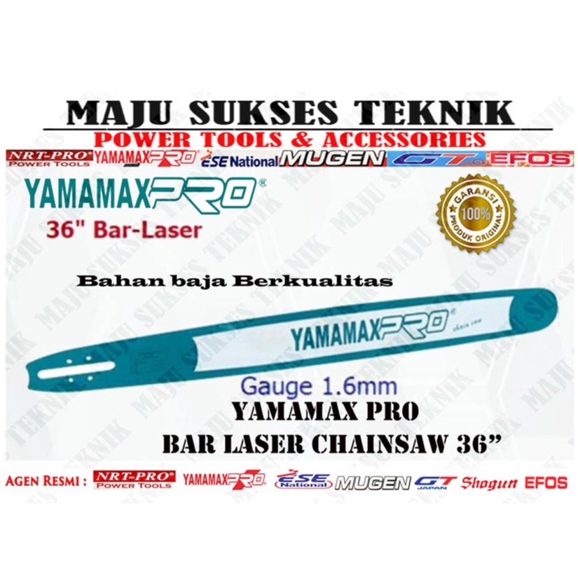 Bar Laser Chainsaw 36 inch YAMAMAX PRO Sparepart Chainsaw Bar Laser 36"  Dijamin Original