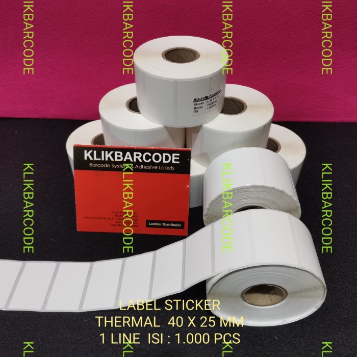 

Thermal Label 40x25 mm 1 Line (1000) Etiket 40 x 25 mm