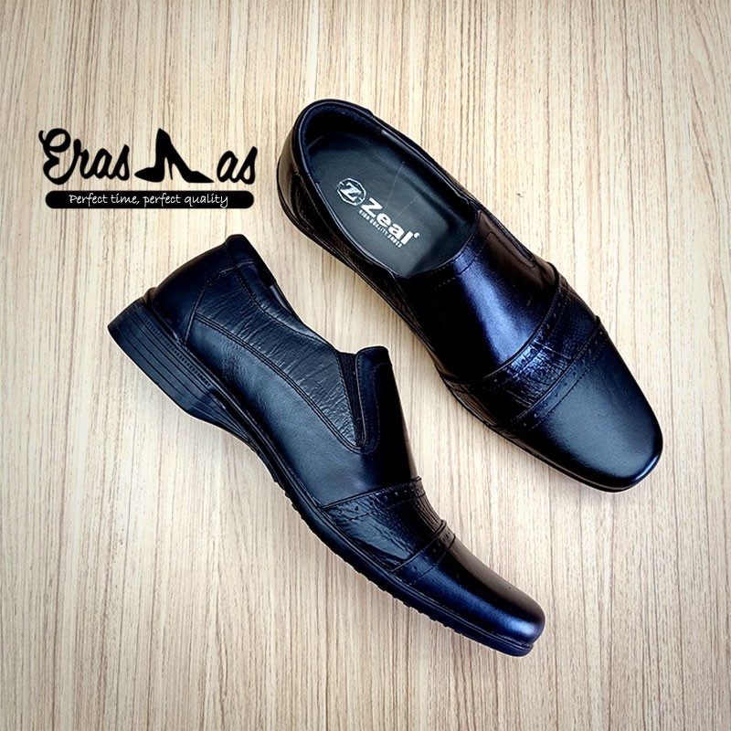 ERASMAS - Sepatu Pantofel Pria / Sepatu Kerja Kantor Pria / Sepatu Formal Pria / Sepatu Pantofel Hitam Pria