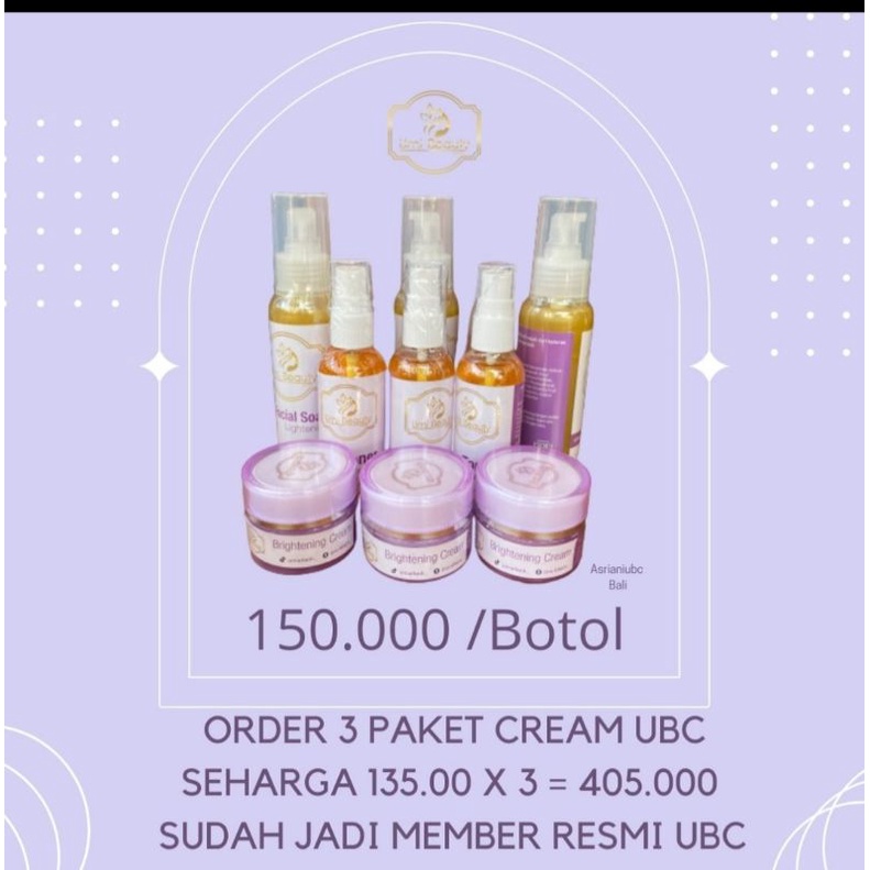 TERBARU SKINCARE VIRAL BPOM / UBC Brightening Cream  by UMI ALFATIH