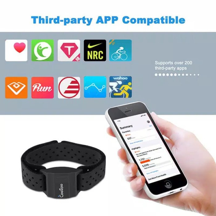 CooSpo Heart Rate Monitor Armband lengan Optical dual ANT BLUETOOTH HR