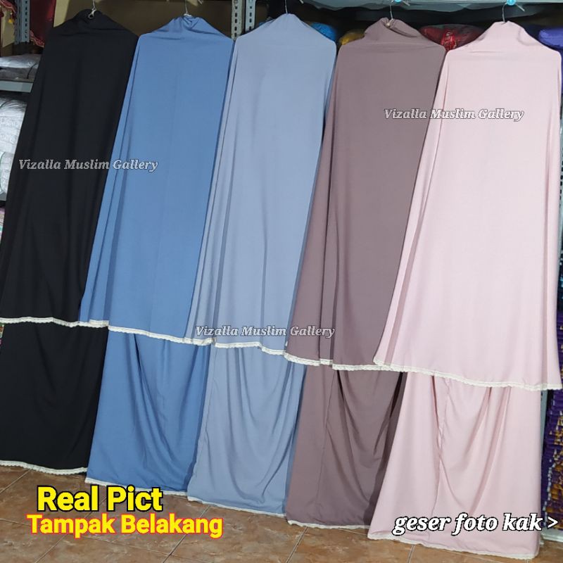 Mukena 2in1 Moscrepe Jumbo /Mukena Dewasa /New