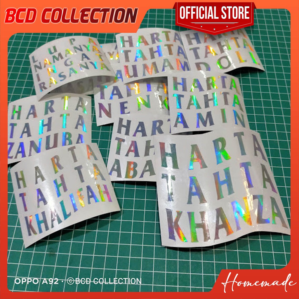 

[BCD] Stiker Cutting Harta Tahta Nama (Custom)