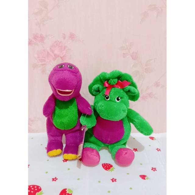Sepasang Boneka Barney  Second / PL / Preloved Import Ori / Original Barney by Fisher Price