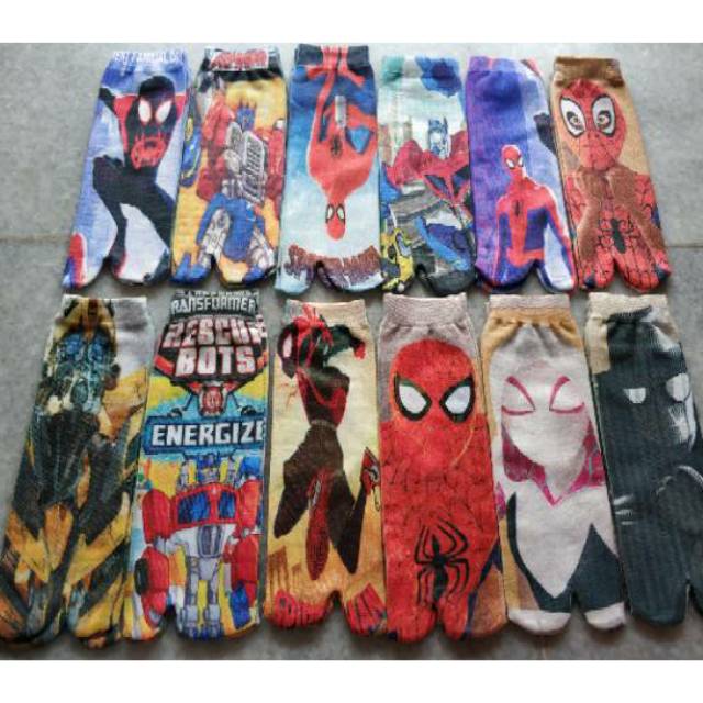Kaos Kaki Spiderman Spiderverse isi 12 pasang